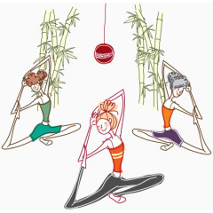 矢量  韩国风格 健身