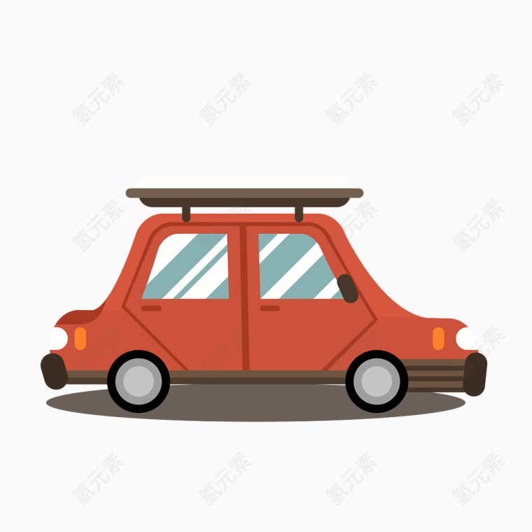 矢量红色旅行车