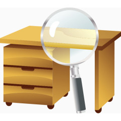 矢量黄色办公桌