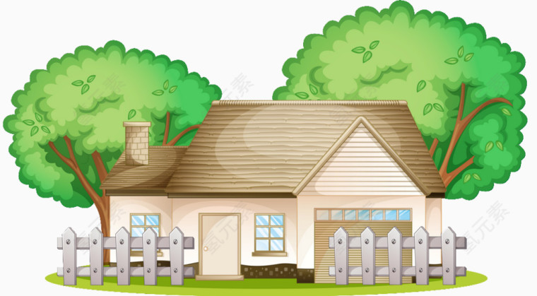 卡通房屋