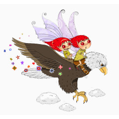 欧美风小精灵怪兽插画