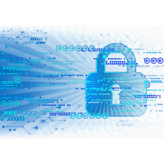 蓝色科技密码锁