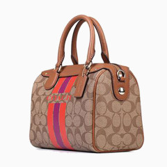 蔻驰女款棕色手提包