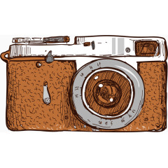 矢量手绘复古相机