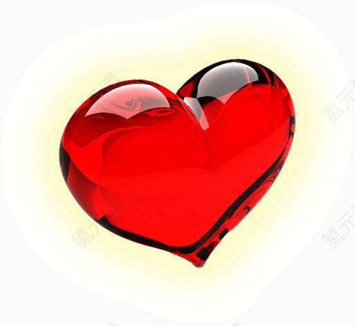 立体有透感的红心