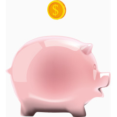 矢量手绘小猪储蓄罐