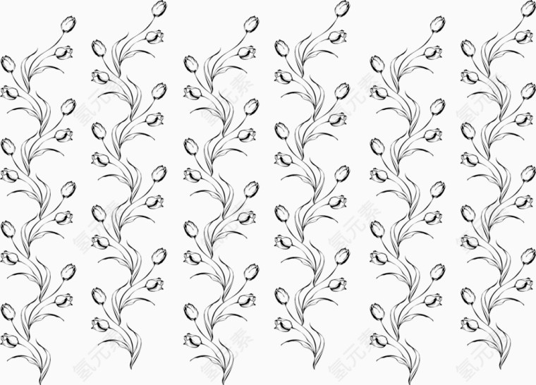 矢量郁金香底纹1