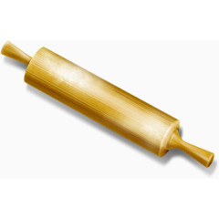 卡通棕色擀面杖素材