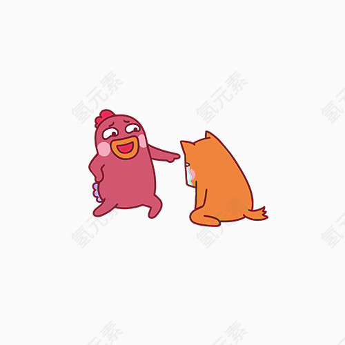 嘲笑教训别人表情卡通手绘