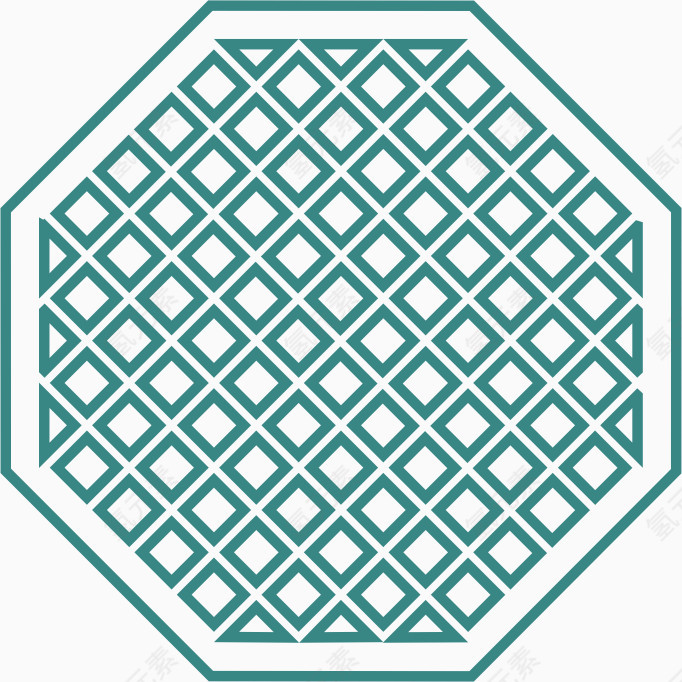 角花底纹花型对称平面图形