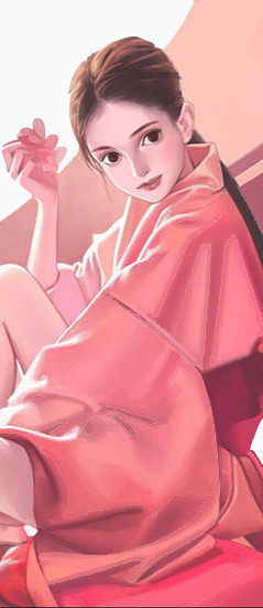 手绘日式风格美女