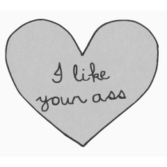 可爱心形灰色爱心英文字母简笔画