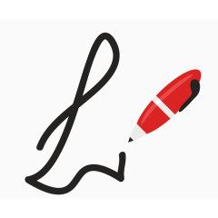 矢量钢笔书写素材