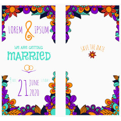 邀请函边框矢量