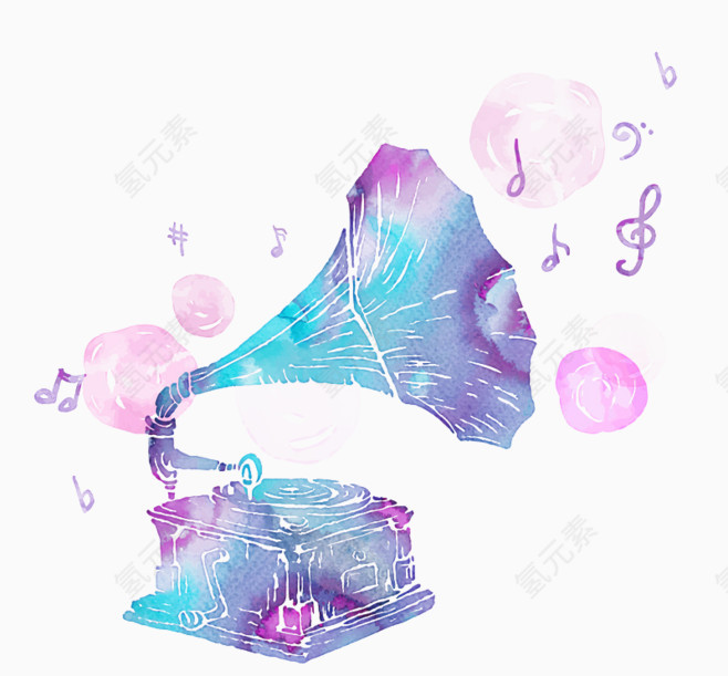 蓝紫音乐元素