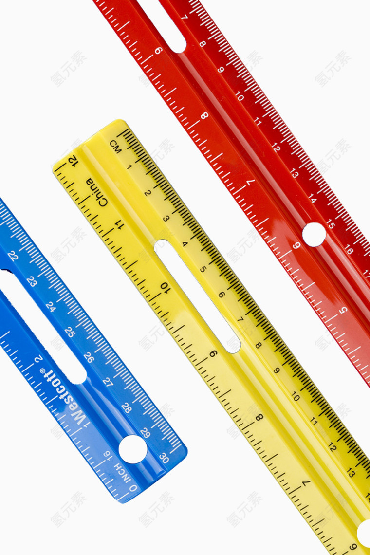 不同颜色的尺子