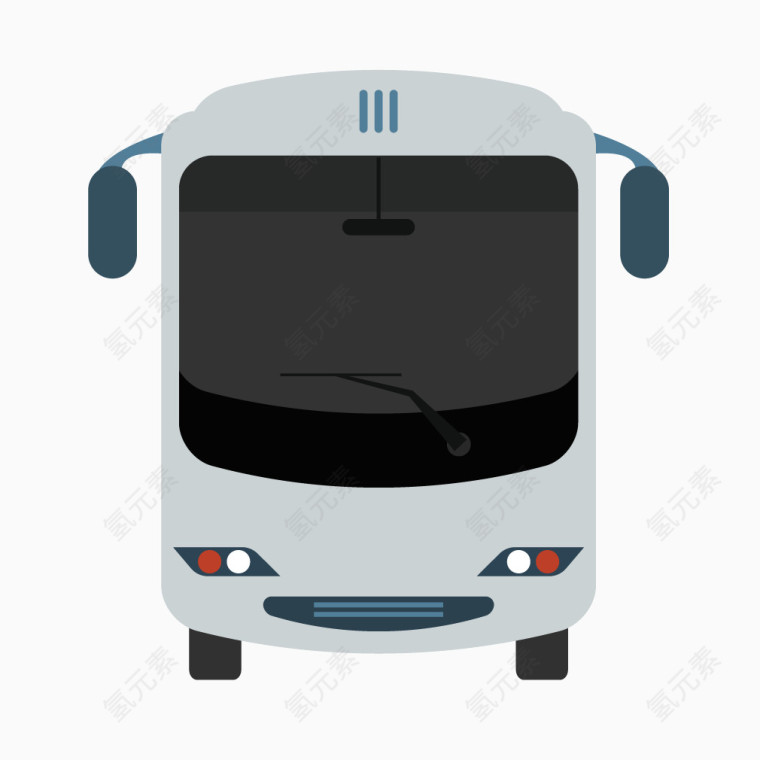 白色商务大巴卡车