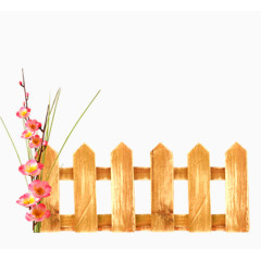 小清新手绘木质栅栏素材