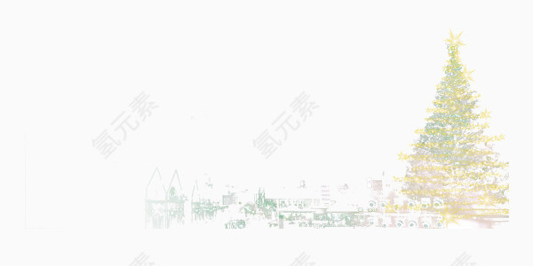 圣诞夜晚文艺装饰图案