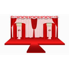 红色舞台中式风庆典