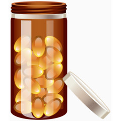 手绘维生素e保健药