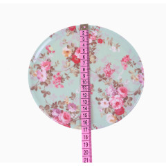测量碎花盘子