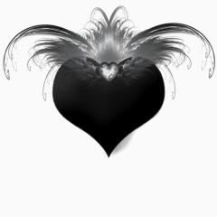 黑色心形
