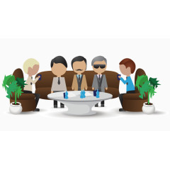 公司会议矢量