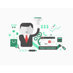 矢量生产管理素材