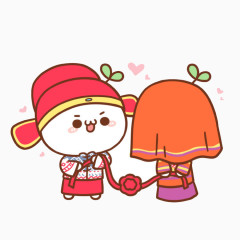 长草颜文字结婚系列新人形象