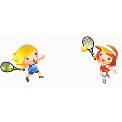 打羽毛球的儿童