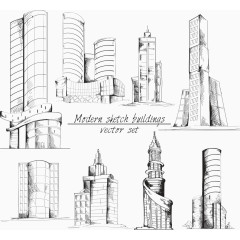 矢量现代化楼房