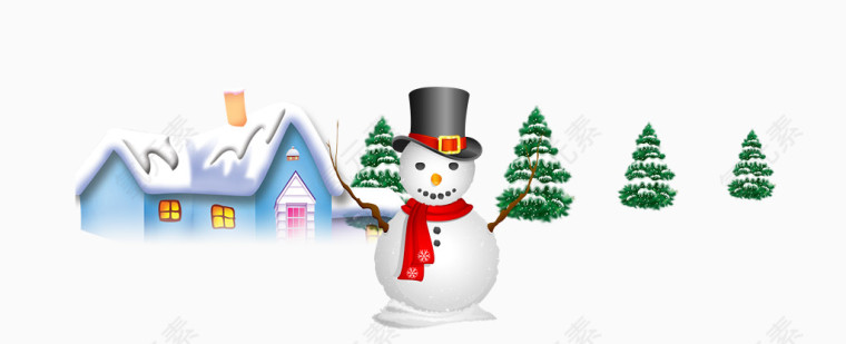 雪人冬天堆雪人