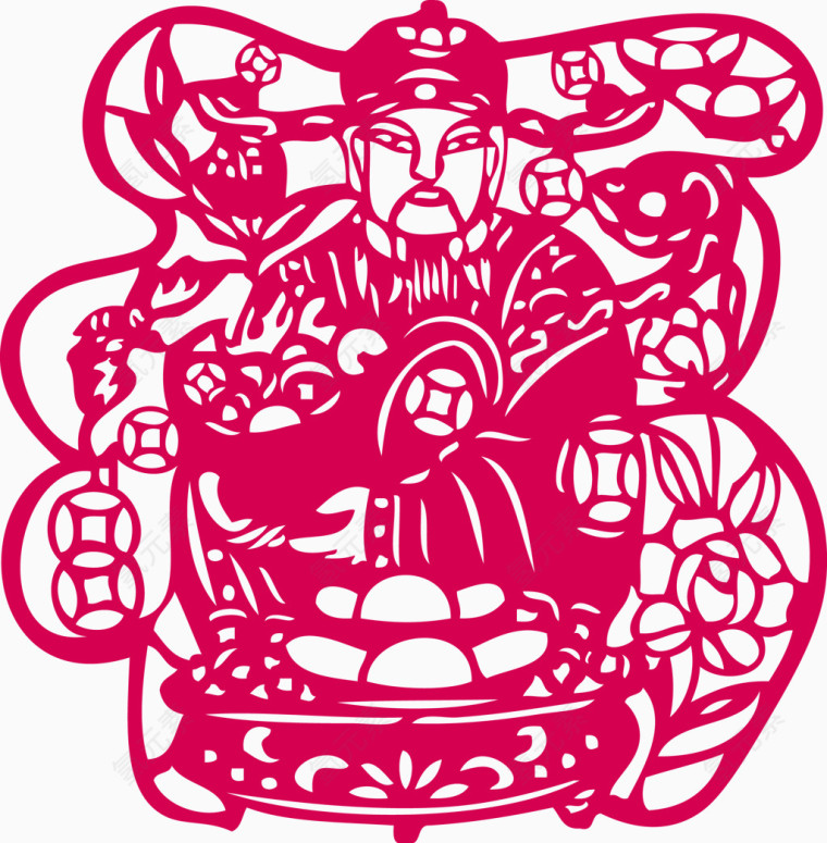 财神送宝财神送福春联