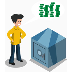 矢量金钱和男人