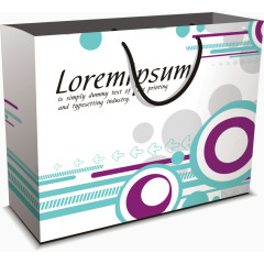 购物袋卡通海报促销素材