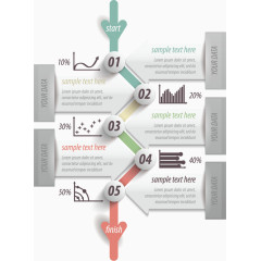 矢量创意流程图