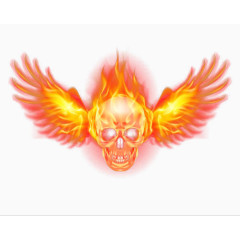 金色骷颅头加翅膀效果