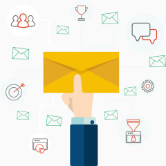 手拿信封分类标签