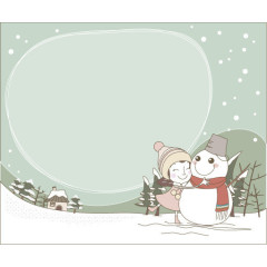 冬季冰雪卡通边框