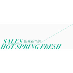 双十二促销绿色气质简约标题