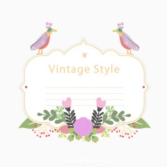 复古风格的弹簧标签图片下载