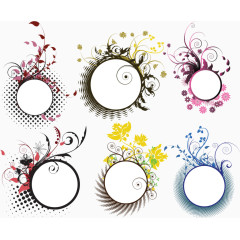 个性花纹圆形框