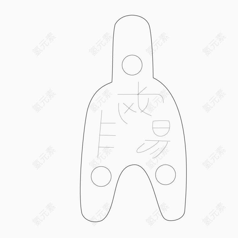古文铜钱底纹矢量素材
