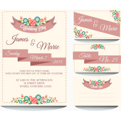 矢量邀请函装饰素材