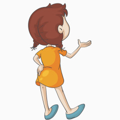 矢量人物身体背影