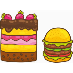 蛋糕盒汉堡