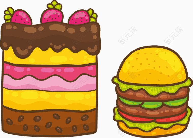 蛋糕盒汉堡