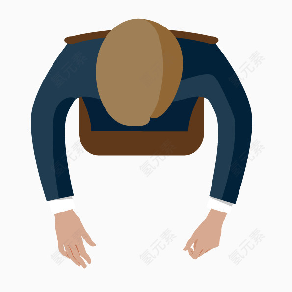 免抠坐下人物素材图