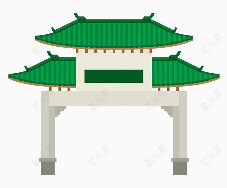 庙市大门